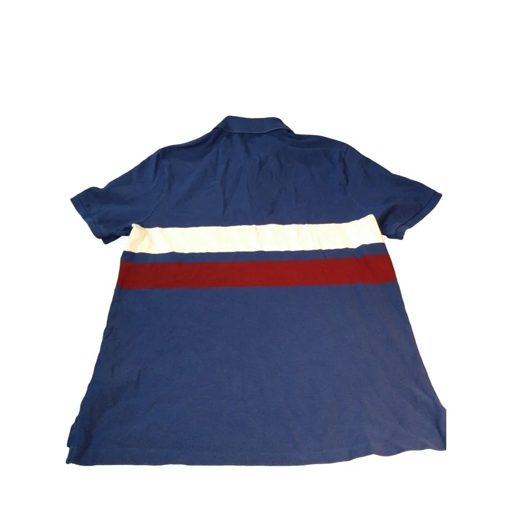 Polo Ralph Lauren Classic Fit Polo Mens L Colorblock Red White Blue Preppy Shirt